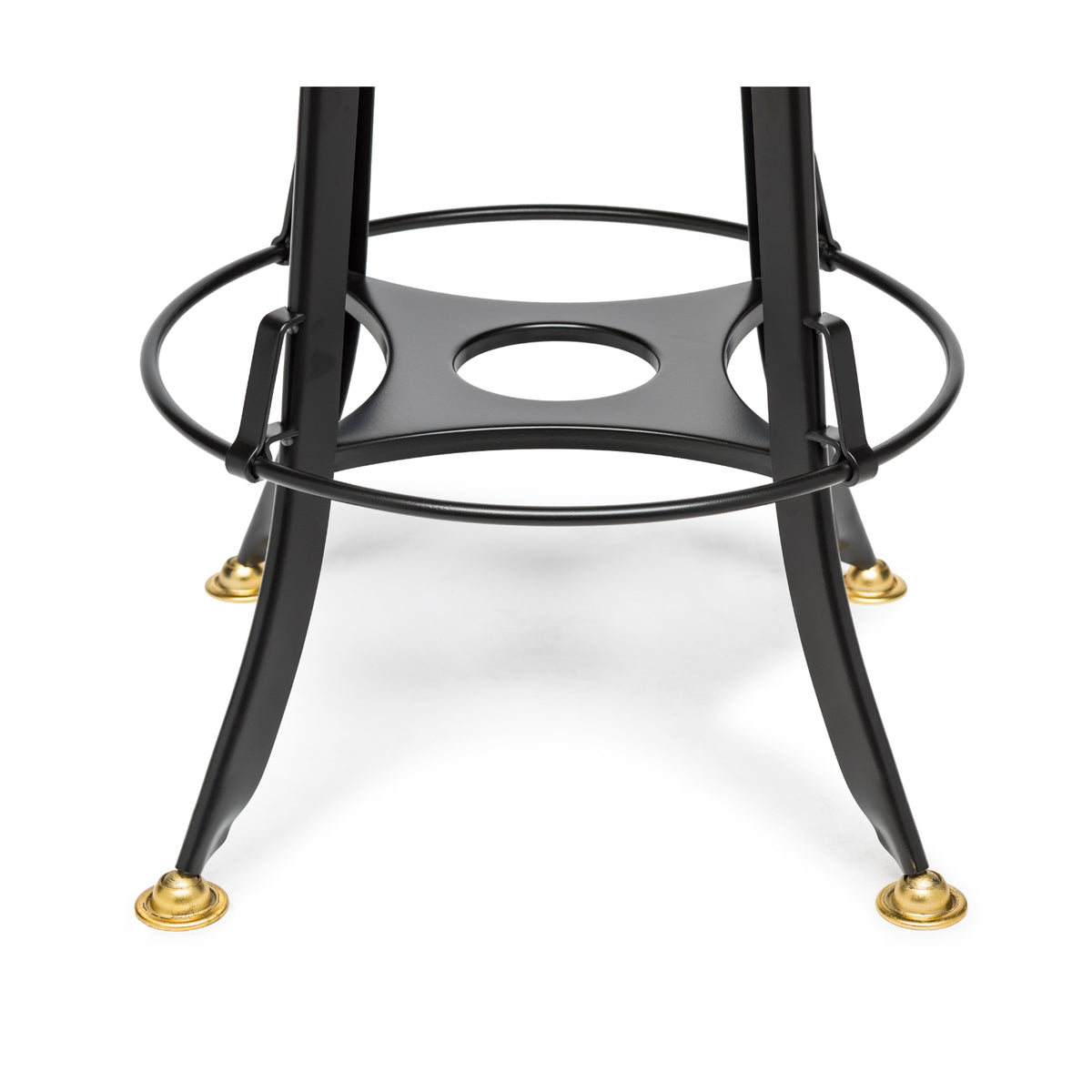 Gold Bar Stool with Black Top - Wine Stash