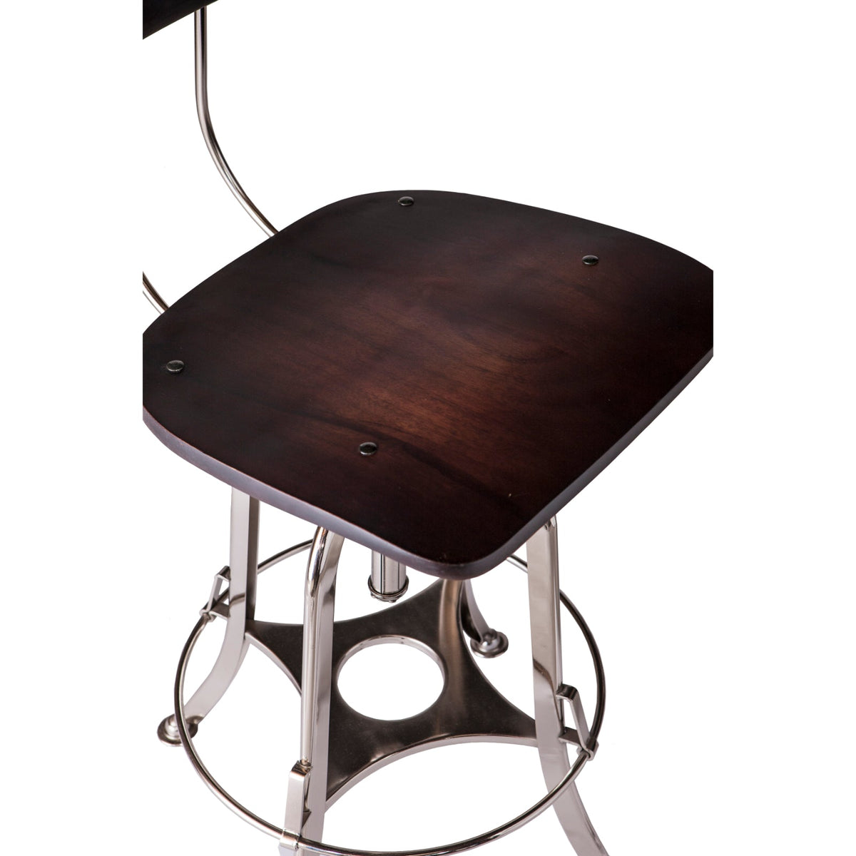 Wooden Bar Stool with Black Finish - Wine Stash